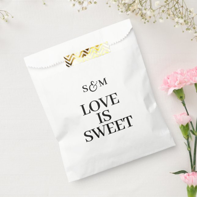 Classic Monogram Love is Sweet Wedding Favour Bag (Sealed)