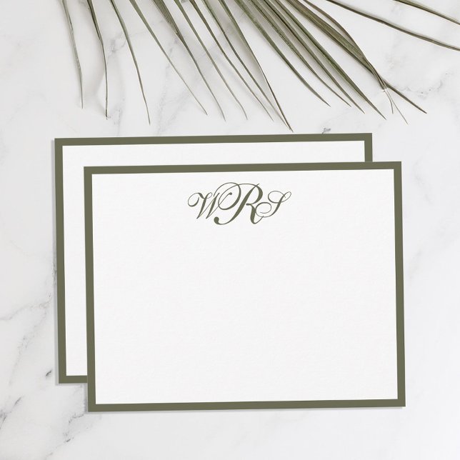 Classic Monogram Olive Green Card (Creator Uploaded)
