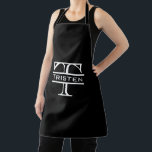 Classic Monogram Personalised Gift Apron<br><div class="desc">This design may be personalised by choosing the customise option to add text or make other changes. If this product has the option to transfer the design to another item, please make sure to adjust the design to fit if needed. Contact me at colorflowcreations@gmail.com if you wish to have this...</div>