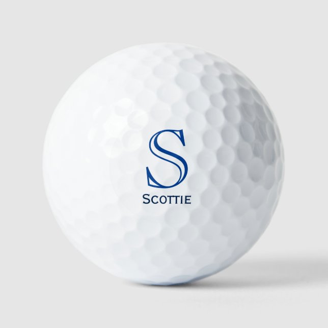 Classic Monogram Personalised Golf Balls Custom (Front)