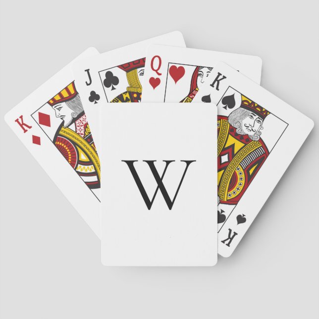 Classic Monogram Personalised Playing Cards (Back)