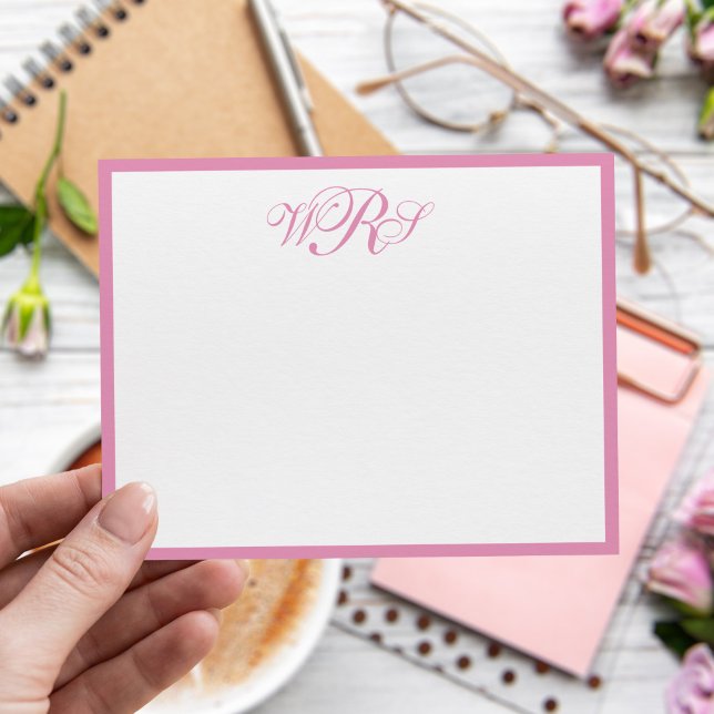 Classic Monogram Pink Card (Creator Uploaded)