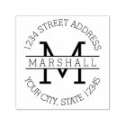 Classic Monogram Serif Name and Return Address