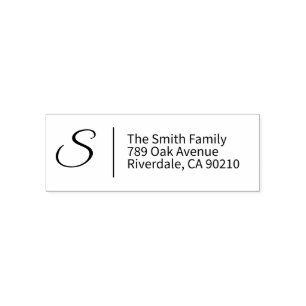 Classic Monogram Simple Return Address Self-inking Stamp