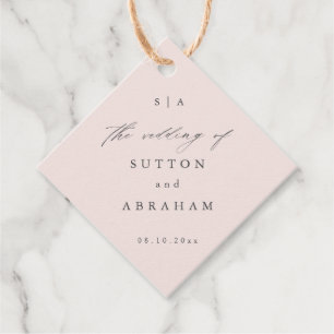 Classic monogram wedding Favour Tags