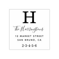 Classic Monogram with Name and Return Address