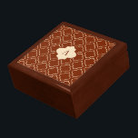 Classic Monogrammed Brown Jewellery Box<br><div class="desc">The design is from original art.</div>