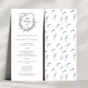 classic monogrammed elegant the wedding crest program