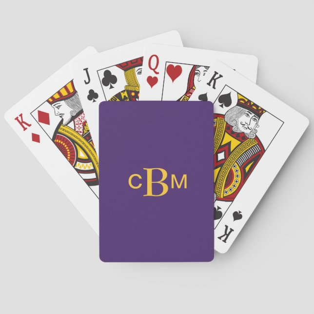 Classic Monogrammed Playing Cards (Back)