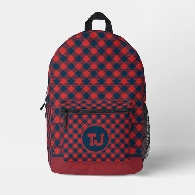 Classic Monogrammed Preschool Backpack (Front)