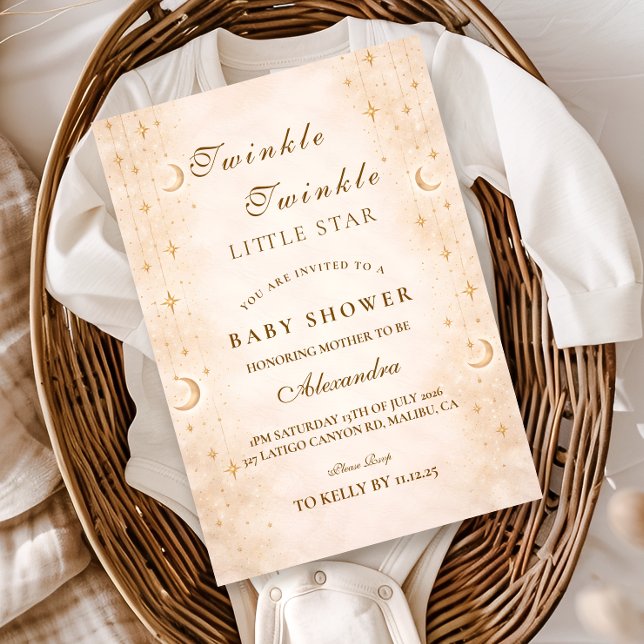 Classic Moonlight Baby Shower Invitation (Creator Uploaded)
