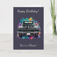Classic Mopar Charger Muscle Car Birthday