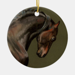 Classic Morgan Horse Ceramic Tree Decoration