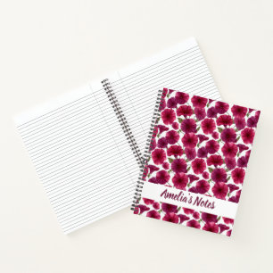 Classic Morning Glory Pattern Name Notebook
