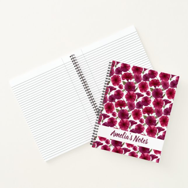Classic Morning Glory Pattern Name Notebook (Inside)