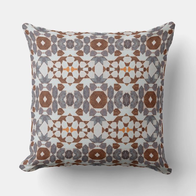 Classic Moroccan Geometric Decorative Patterns Cushion (Front)