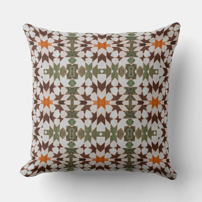 Classic Moroccan Geometric Decorative Patterns  Cushion (Front)