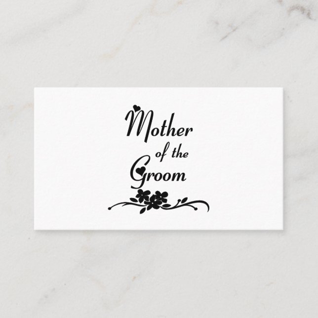 Classic Mother of the Groom Place Card (Front)