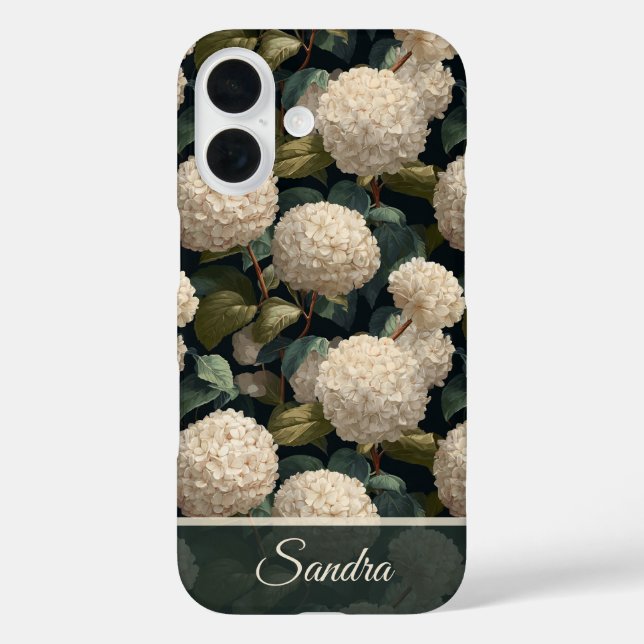 Classic Mothers Day Gift Hydrangeas Name Case-Mate iPhone Case (Back)