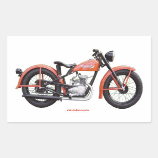 Classic Motorbike 125 HD_Texturized Rectangular Sticker