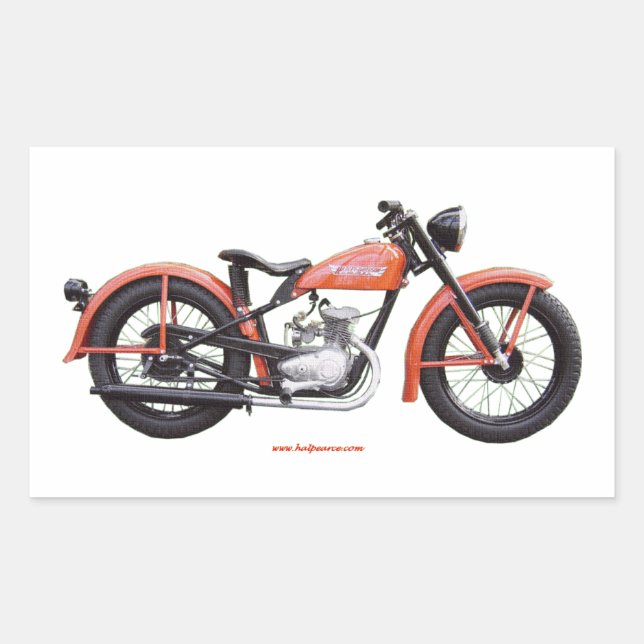 Classic Motorbike 125 HD_Texturized Rectangular Sticker (Front)