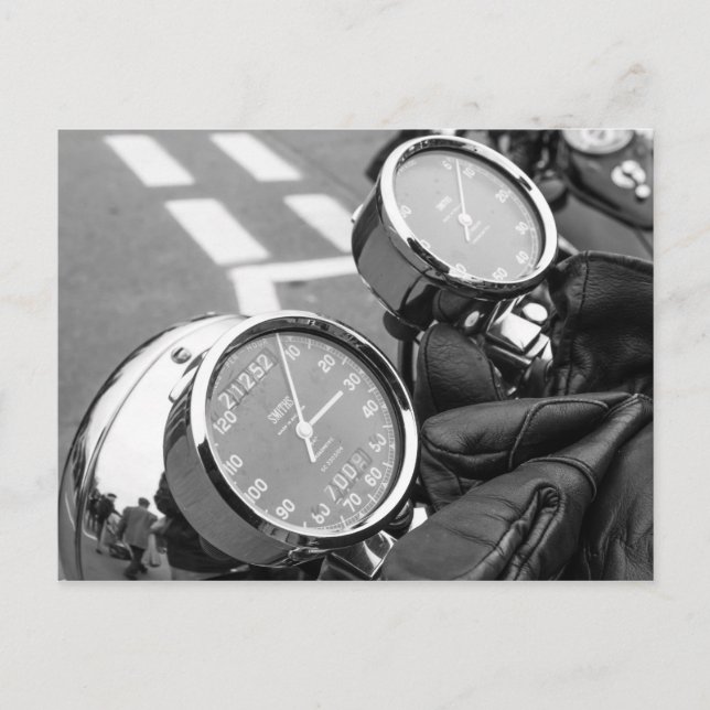 Classic Motorbike Speedometer Postcard (Front)