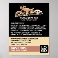 Classic Motorcycle, Auto Mechanic & Repairs Advert