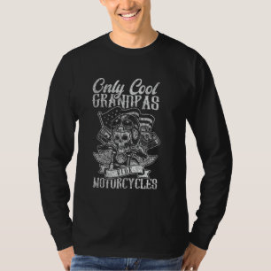 Classic Motorcycle Biker Grandpa Only Cool Grandpa T-Shirt