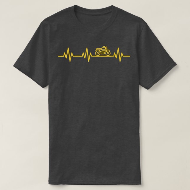 Classic Motorcycle Biker Heartbeat Cruiser Love Li T-Shirt (Design Front)