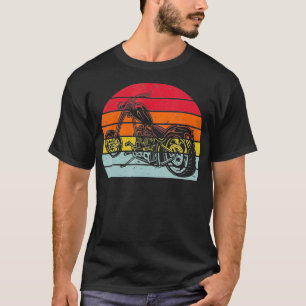Classic Motorcycle Biker Retro Vintage Sunset  T-Shirt