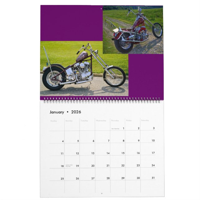 Classic Motorcycle Choppers II 2015.. Calendar (Jan 2026)