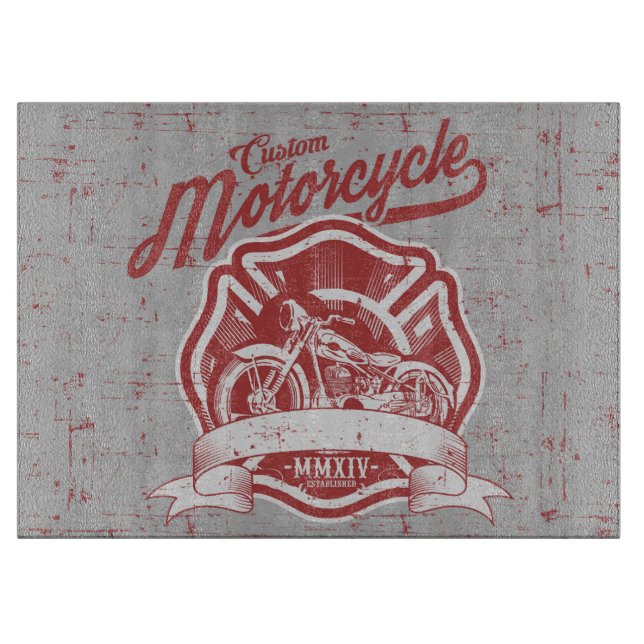 Classic Motorcycle Design Cutting Boards (Front)