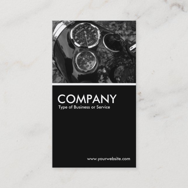 Classic Motorcycle Gauges Business Card (Front)