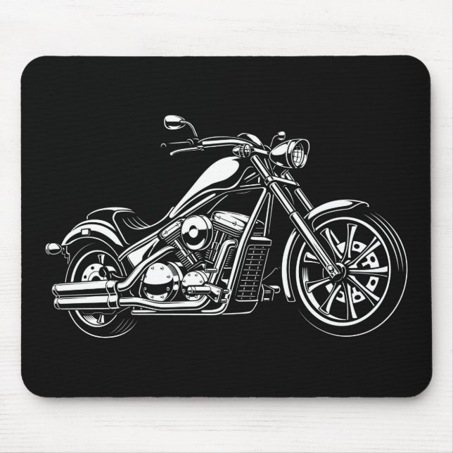 Classic Motorcycle Mouse Pad (Front)