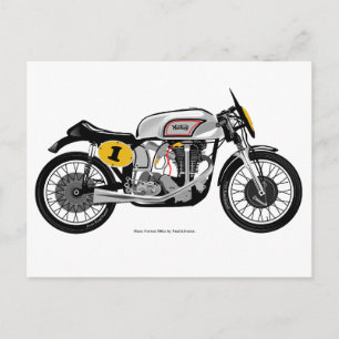 Classic motorcycle postcard