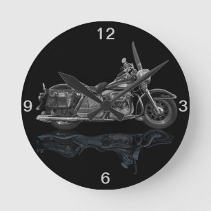 Classic Motorcycle Round Clock