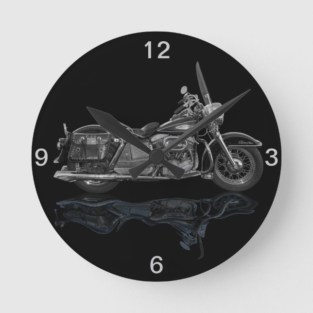 Classic  Motorcycle Round Clock (Front)