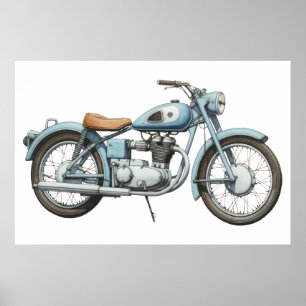 Classic motorcycle VII Poster
