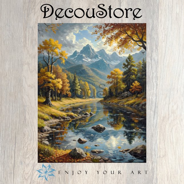 Classic Mountain Landscape Decoupage Tissue Paper (Creator Uploaded)