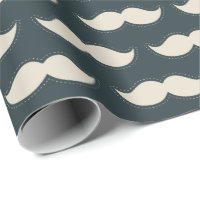 Classic Moustache Pattern on Black