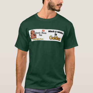 Classic Movie FanSherlockBlack White is Golden gif T-Shirt