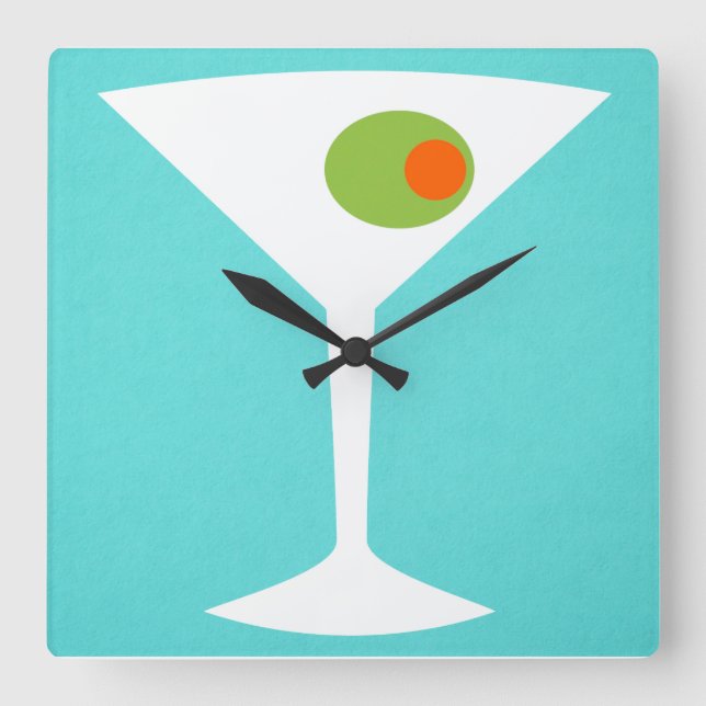 Classic Movie Martini Wall Clock (Front)