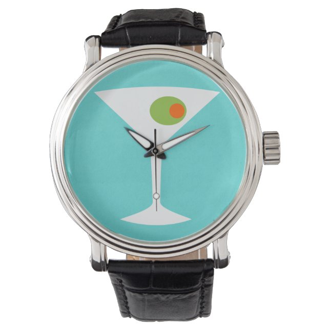 Classic Movie Martini Watch (turquoise) (Front)