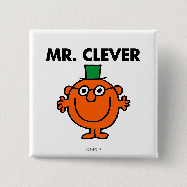 Classic Mr. Clever Logo 15 Cm Square Badge (Front)