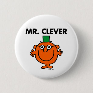 Classic Mr. Clever Logo 6 Cm Round Badge