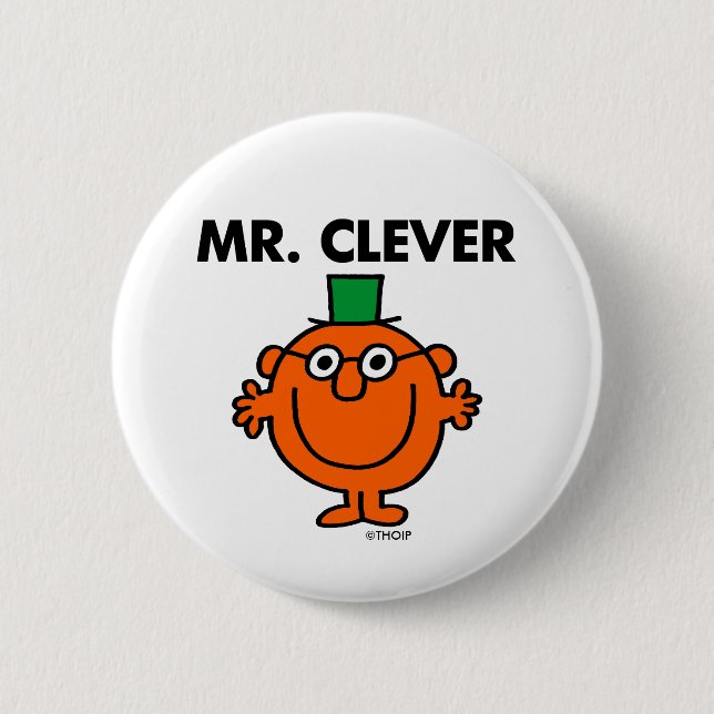 Classic Mr. Clever Logo 6 Cm Round Badge (Front)