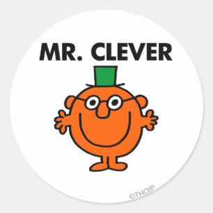 Classic Mr. Clever Logo Classic Round Sticker