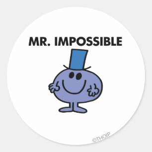 Classic Mr. Impossible Round Sticker