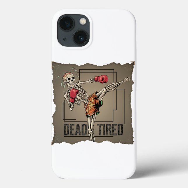 Classic Muay Thai Skeleton Fighter Iphone case (Back)