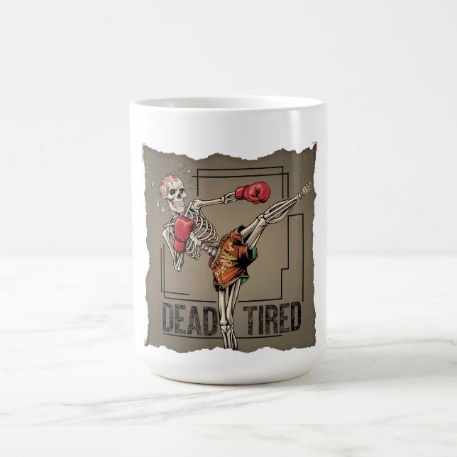 Classic Muay Thai Skeleton Fighter Mug (Center)